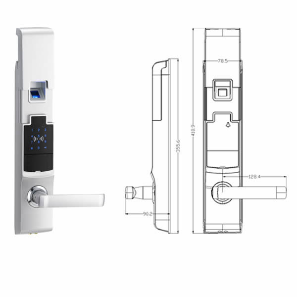 Дверной замок с новейшим биометрическим способом доступа по отпечатку пальца LockTok модель LTH016
